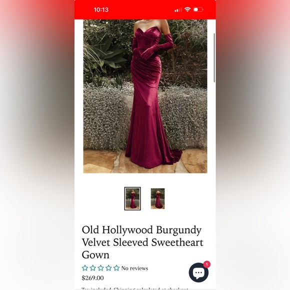 Old Hollywood sweetheart neckline dress blue size small nwt - Picture 2 of 5